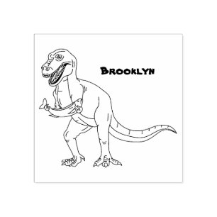 Funny T rex dinosaurier Illustration Gummistempel