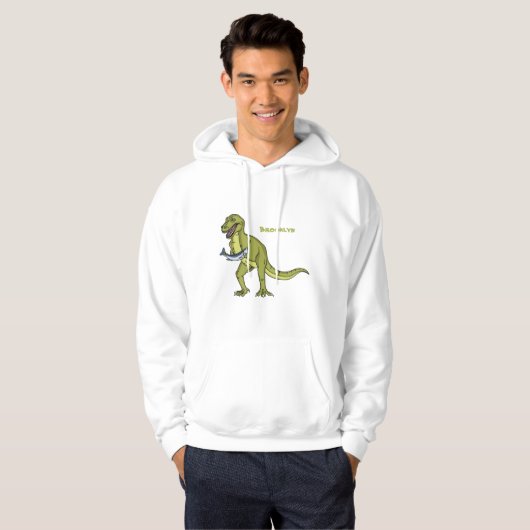 Funny T rex dinosaurier Illustration Hoodie (Vorne ganz)