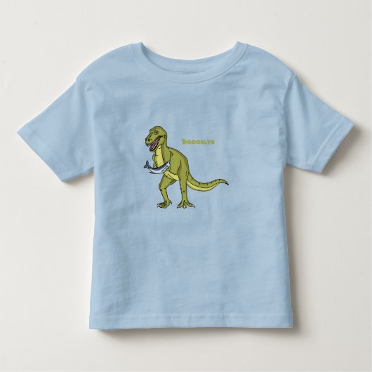 Funny T rex dinosaurier Illustration Kleinkind T-shirt (Vorderseite)