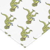 Funny T rex dinosaurier Illustration Kurzer Tischläufer (Ecke)