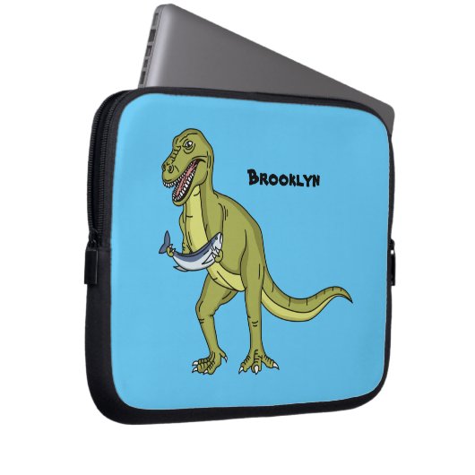 Funny T rex dinosaurier Illustration Laptopschutzhülle (Vorne Rechts)