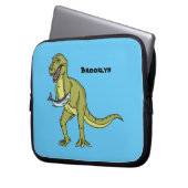 Funny T rex dinosaurier Illustration Laptopschutzhülle (Vorderseite Links)