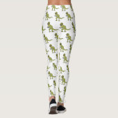 Funny T rex dinosaurier Illustration Leggings (Rückseite)
