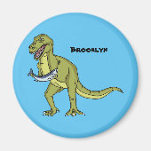 Funny T rex dinosaurier Illustration Magnet (Vorne)