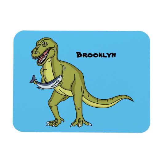 Funny T rex dinosaurier Illustration Magnet (Horizontal)