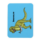 Funny T rex dinosaurier Illustration Magnet (Vertikal)