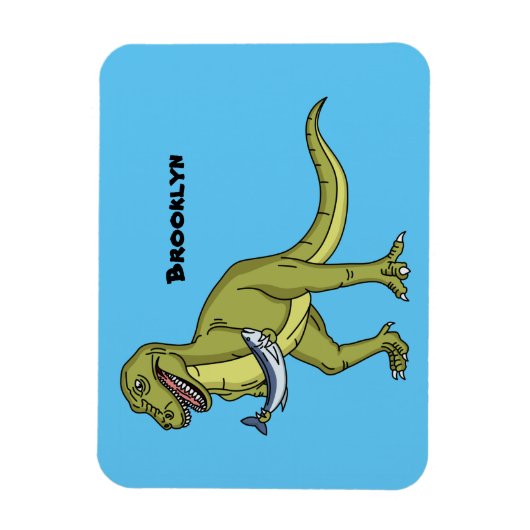 Funny T rex dinosaurier Illustration Magnet (Vertikal)