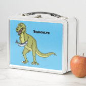 Funny T rex dinosaurier Illustration Metall Brotdose (Beispiel)