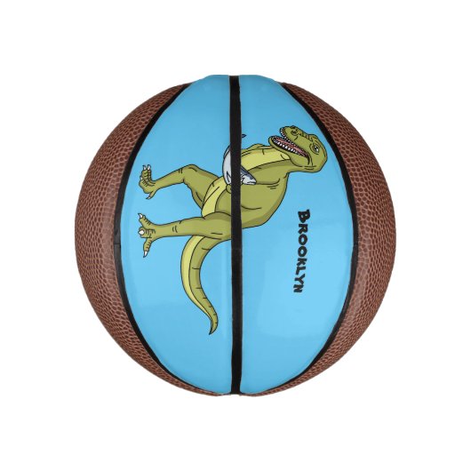 Funny T rex dinosaurier Illustration Mini Basketball (Vertikal)