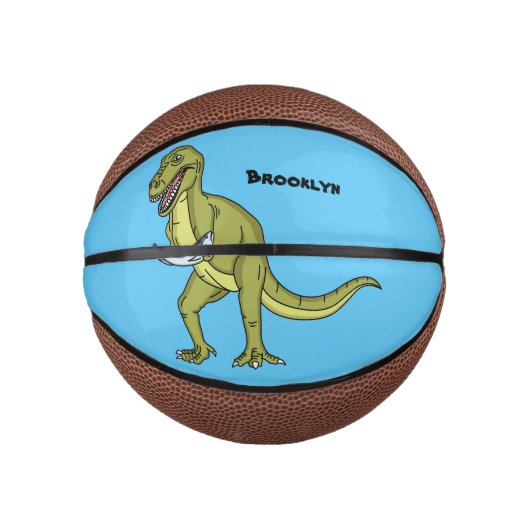 Funny T rex dinosaurier Illustration Mini Basketball (Vorderseite)