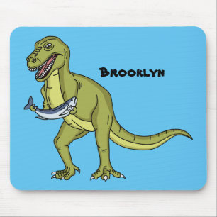 Funny T rex dinosaurier Illustration Mousepad
