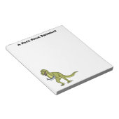 Funny T rex dinosaurier Illustration Notizblock (angewinkelt)