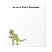 Funny T rex dinosaurier Illustration Notizblock (Vorderseite)