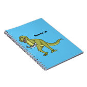 Funny T rex dinosaurier Illustration Notizblock (Rechte Seite)