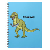 Funny T rex dinosaurier Illustration Notizblock (Vorderseite)