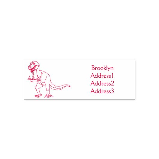 Funny T rex dinosaurier Illustration Permastempel (Design)