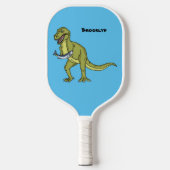 Funny T rex dinosaurier Illustration Pickleball Schläger (Vorderseite)