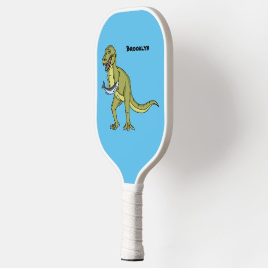 Funny T rex dinosaurier Illustration Pickleball Schläger (Links)