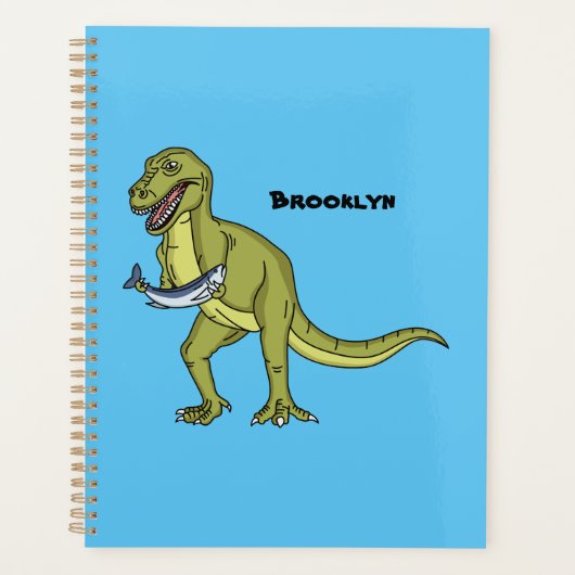 Funny T rex dinosaurier Illustration Planer (Vorderseite)