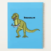 Funny T rex dinosaurier Illustration Planer (Rückseite)