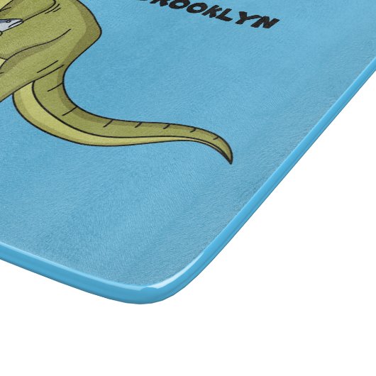 Funny T rex dinosaurier Illustration Schneidebrett (Ecke)