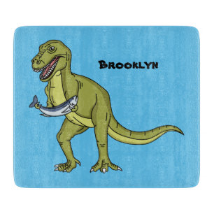Funny T rex dinosaurier Illustration Schneidebrett