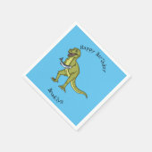 Funny T rex dinosaurier Illustration Serviette (Ecke)