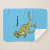 Funny T rex dinosaurier Illustration Sherpadecke (Vorderseite (Horizontal))
