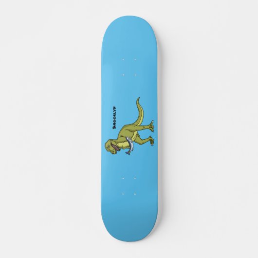 Funny T rex dinosaurier Illustration Skateboard (Vorne)