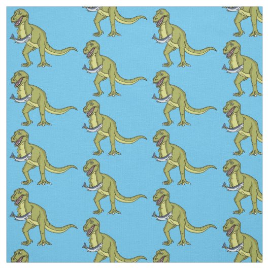Funny T rex dinosaurier Illustration Stoff (Muster)