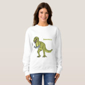 Funny T rex dinosaurier Illustration Sweatshirt (Vorne ganz)