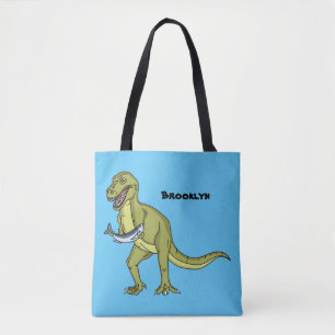 Funny T rex dinosaurier Illustration Tasche