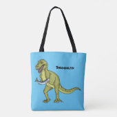 Funny T rex dinosaurier Illustration Tasche (Rückseite)