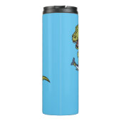 Funny T rex dinosaurier Illustration Thermosbecher (Rückseite)