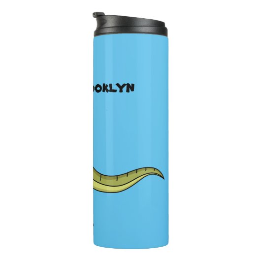 Funny T rex dinosaurier Illustration Thermosbecher (Nach rechts gedreht)