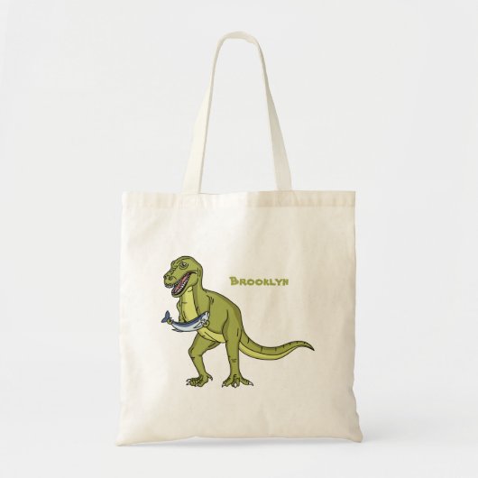 Funny T rex dinosaurier Illustration Tragetasche (Vorne)