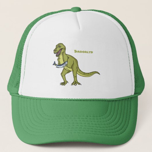 Funny T rex dinosaurier Illustration Truckerkappe (Vorderseite)
