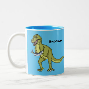 Funny T rex dinosaurier Illustration Zweifarbige Tasse