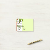 Funny T-rex Dinosaurier jagen Leute nach der Notiz (Auf Schreibtisch)