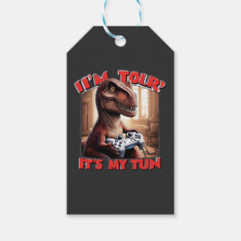 Funny T-Rex Gamer Quote Design Geschenkanhänger