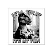 Funny T-Rex Gamer Quote Design Gummistempel (Prägung)