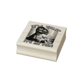 Funny T-Rex Gamer Quote Design Gummistempel