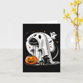 Funny T-rex Ghost Dinosaur Halloween Costume Tyran Karte (Gelbe Blume)