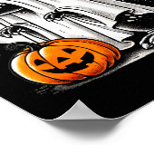 Funny T-rex Ghost Dinosaur Halloween Costume Tyran Poster (Ecke)