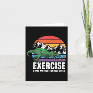 Funny T Rex Gym Übung Workout Fitness Motivation Karte