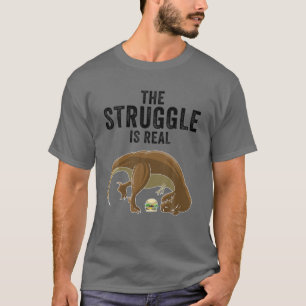 Funny T-rex Hamburger Geschenk Cool der Kampf ist  T-Shirt