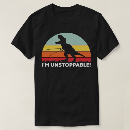 Funny T Rex ist unaufhaltsam mit Trash Grabber Pic T-Shirt (Design vorne)