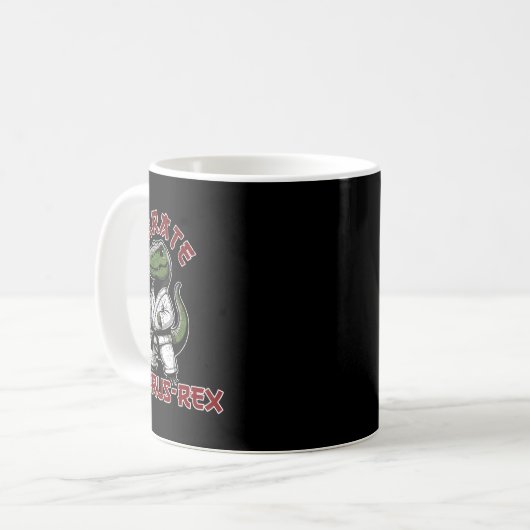 Funny T-rex Karate Dino Martial Arts Children Kaffeetasse (Vorderseite Links)