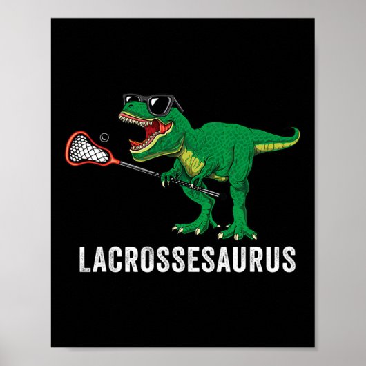 Funny T Rex Lacrosse Dinosaur Lax Boys Lacrosse Te Poster (Vorne)
