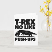 Funny T-rex No like Push-ups Dinosaur Workout Gym Karte (Gelbe Blume)